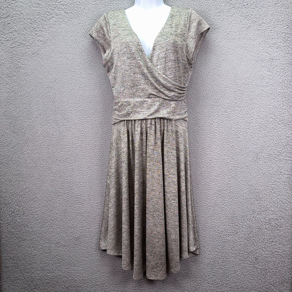 Maeve Dress Women M Silver Tamara Metallic Glam Evening Going Out Cocktail Disco